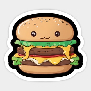 Kawaii Burger Sticker